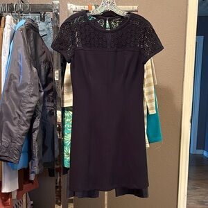 Ann Taylor Black Lace Mini Dress